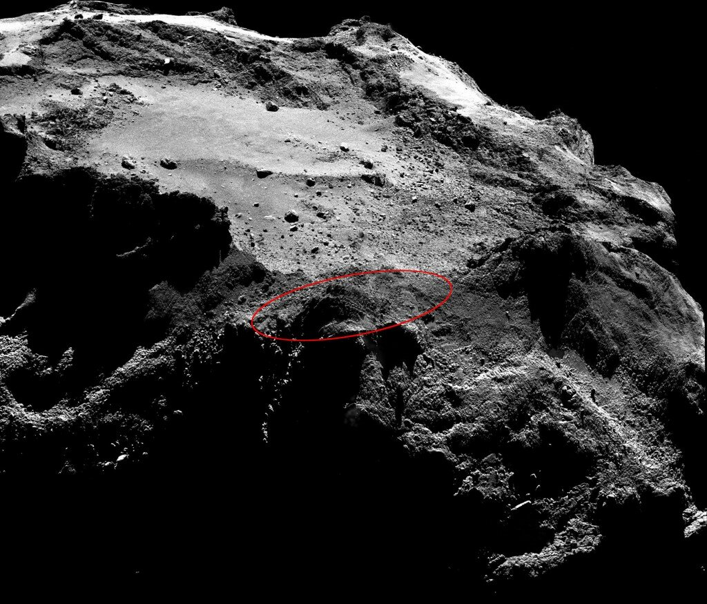 Место посадки аппарата Philae